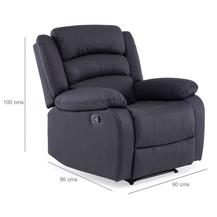 Berger 1 Cuerpo Reclinable Moderno Negro New Praga