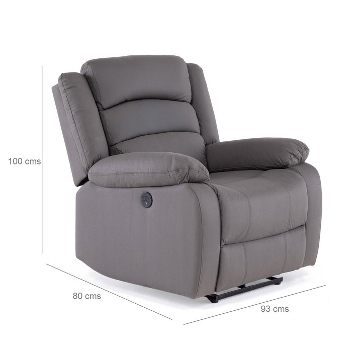 Berger 1 Cuerpo Reclinable Eléctrico Moderno Gris New Praga