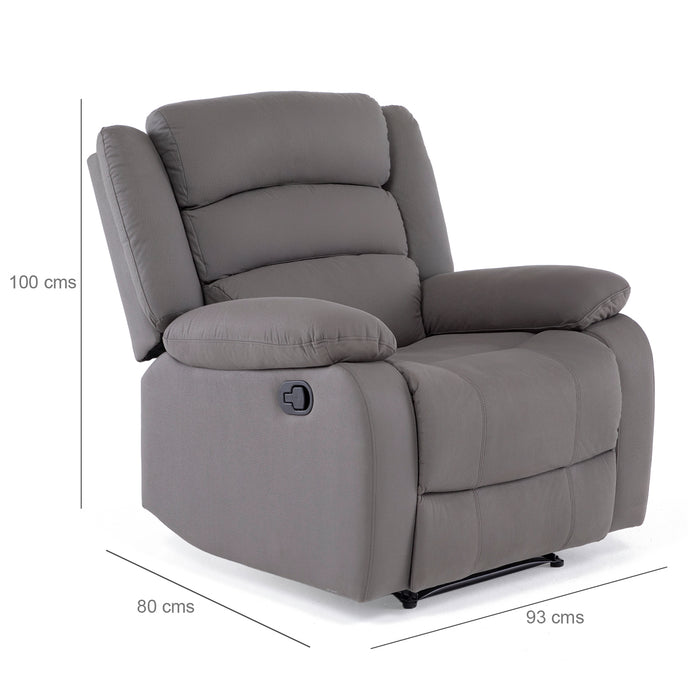 Berger 1 Cuerpo Reclinable Moderno Gris New Praga