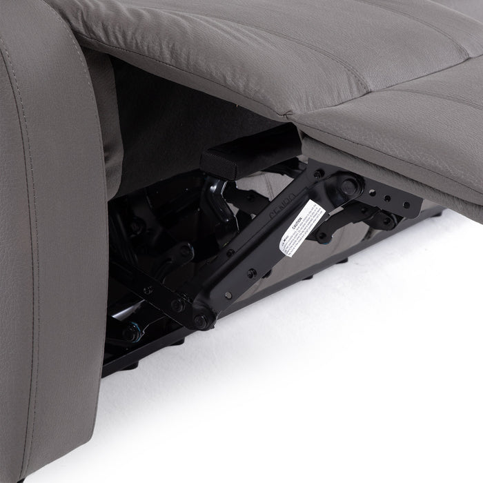 Sofá 3 Cuerpos Reclinable Eléctrico Moderno Gris New Praga