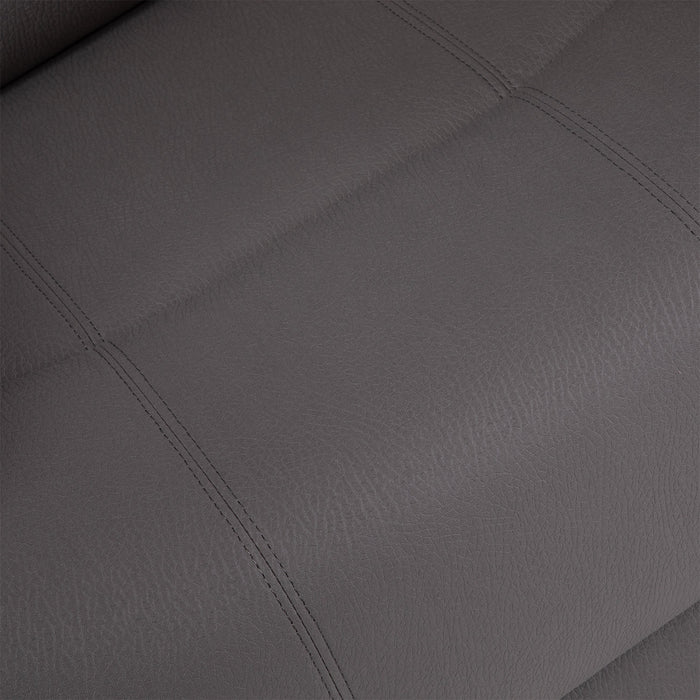 Sofá 3 Cuerpos Reclinable Eléctrico Moderno Gris New Praga