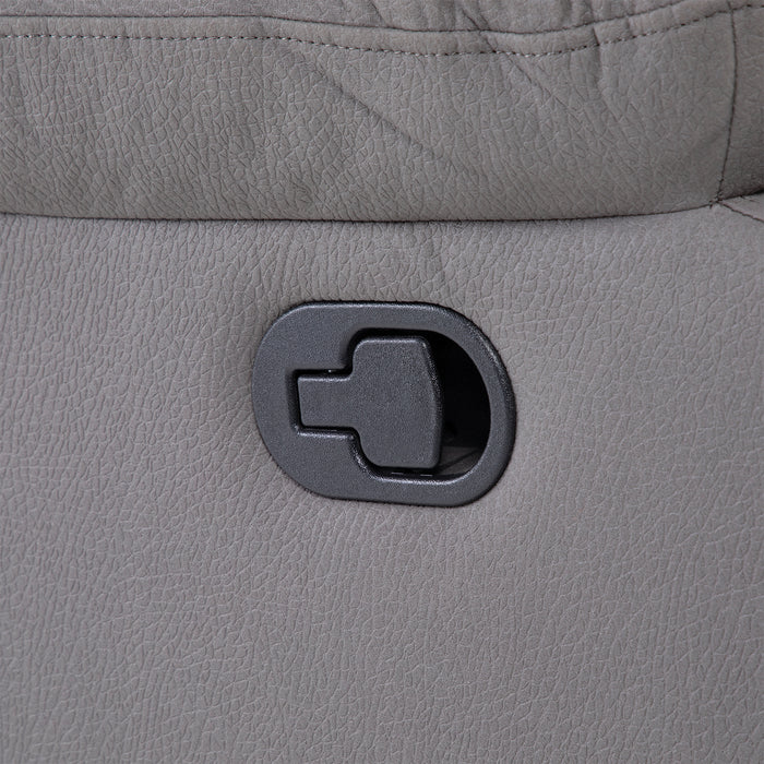 Sofá 3 Cuerpos Reclinable Moderno Gris New Praga