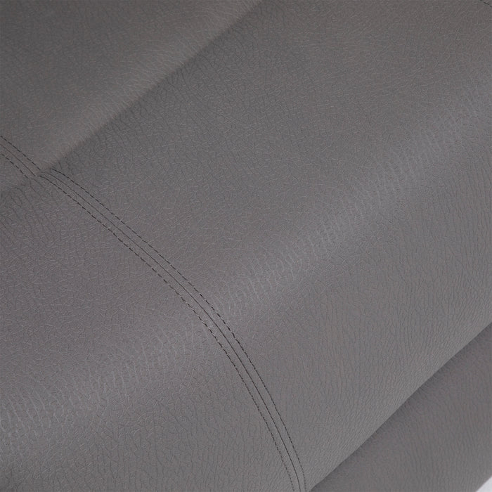 Sofá 3 Cuerpos Reclinable Moderno Gris New Praga