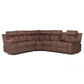 Sofá Seccional Marrón Claro - Moderno Para Living Arizona con Consola