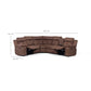 Sofá Seccional Marrón Claro - Moderno Para Living Arizona con Consola