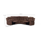 Sofá Seccional Marrón Claro - Moderno Para Living Arizona con Consola