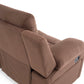 Sofá Seccional Marrón Claro - Moderno Para Living Arizona con Consola