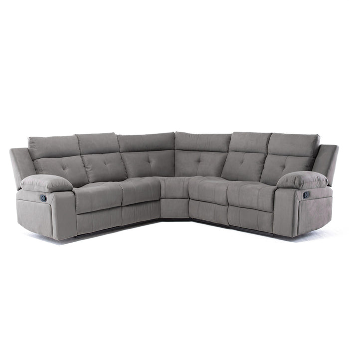 Sofá Seccional Reclinable Living Arizona Gris