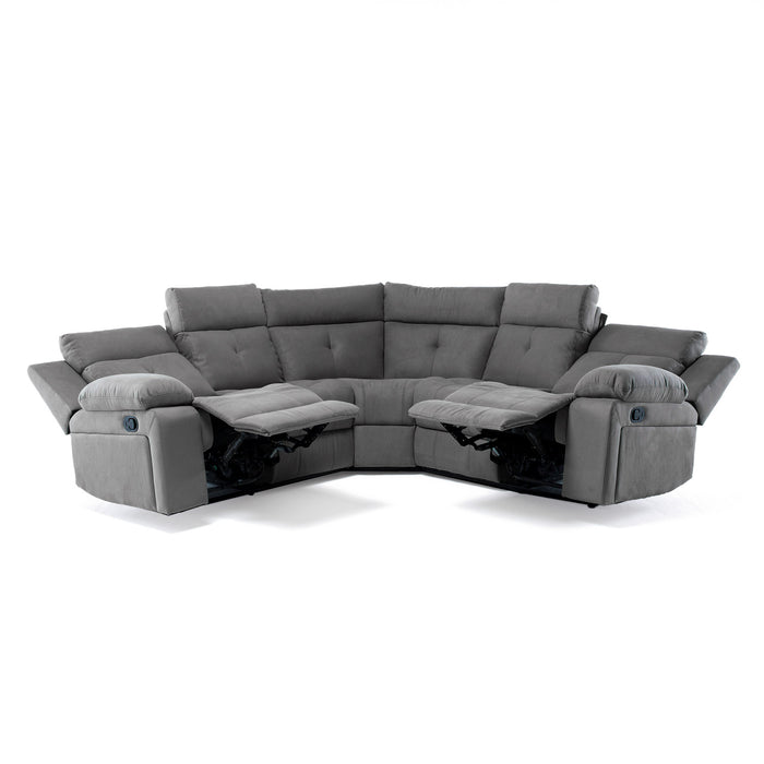 Sofá Seccional Reclinable Living Arizona Gris