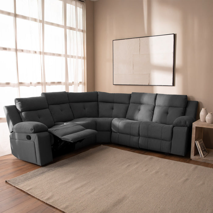 Sofá Seccional Reclinable Living Arizona Gris