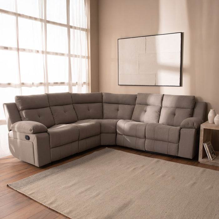 Sofá Seccional Reclinable Living Arizona Beige