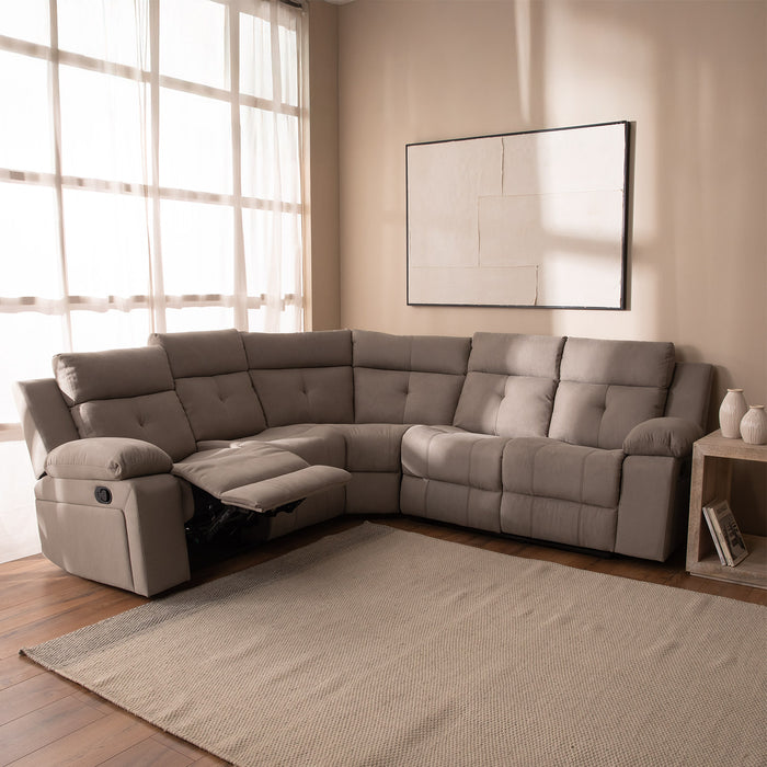 Sofá Seccional Reclinable Living Arizona Beige