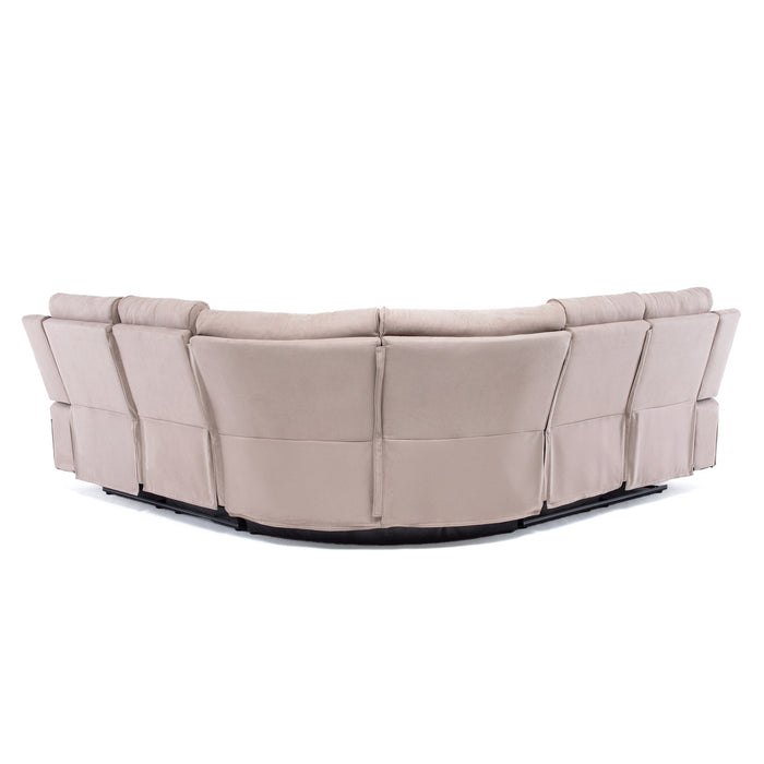 Sofá Seccional Reclinable Living Arizona Beige