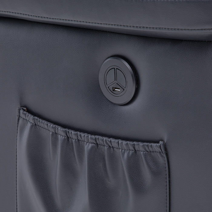 Berger Reclinable Eléctrico Masajeador 4 Puntos + Control Negro Madrid