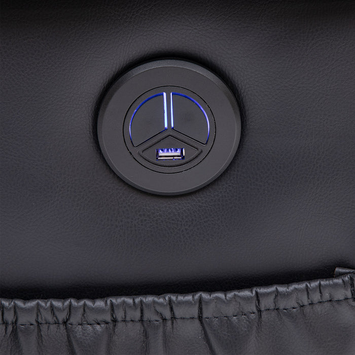 Berger Reclinable Eléctrico Masajeador 4 Puntos + Control Negro Madrid