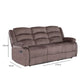 Living Sofá 3 Cuerpos Reclinable + Sofá 2 Cuerpos Reclinable + Berger 1 Cuerpo Reclinable Moderno New Martell Café