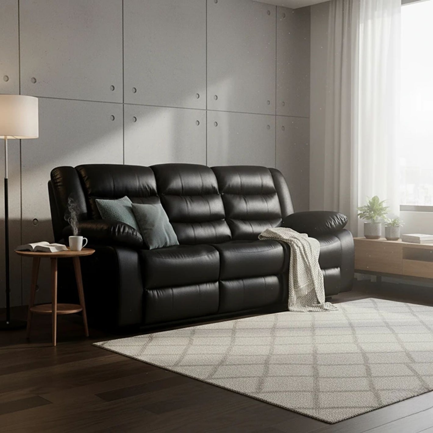 Sofá Reclinable 3 Cuerpos-  Moderno Roma