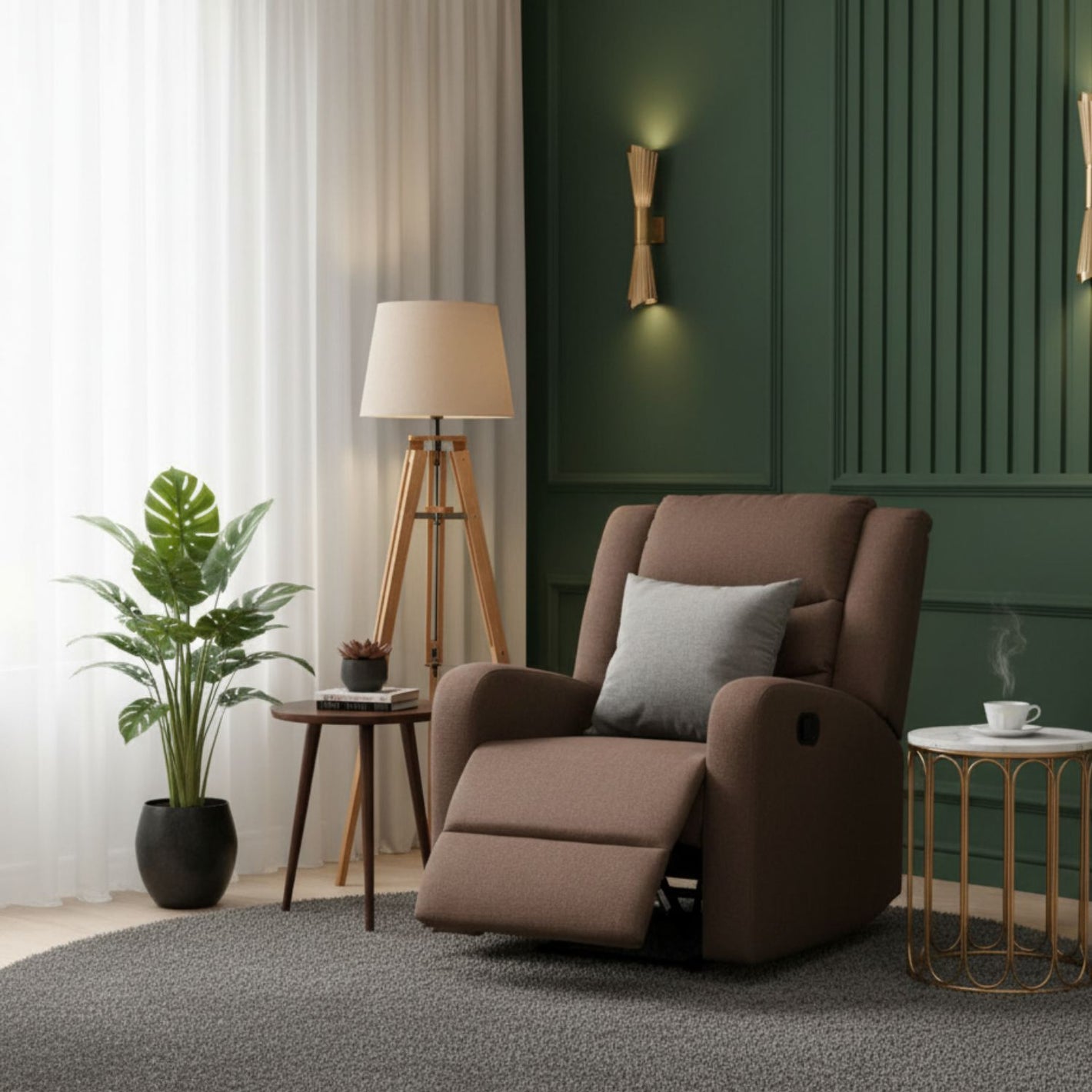 Berger Reclinable Café de Lino