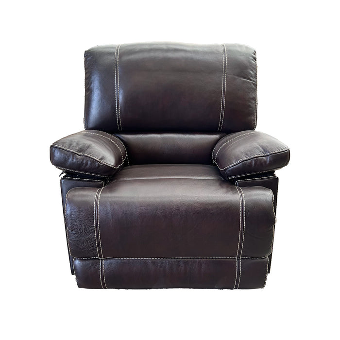 Berger Reclinable Moderno Leather Match Cuero Castle Café