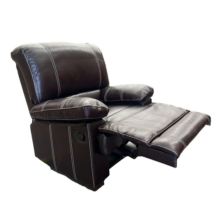 Berger Reclinable Moderno Leather Match Cuero Castle Café