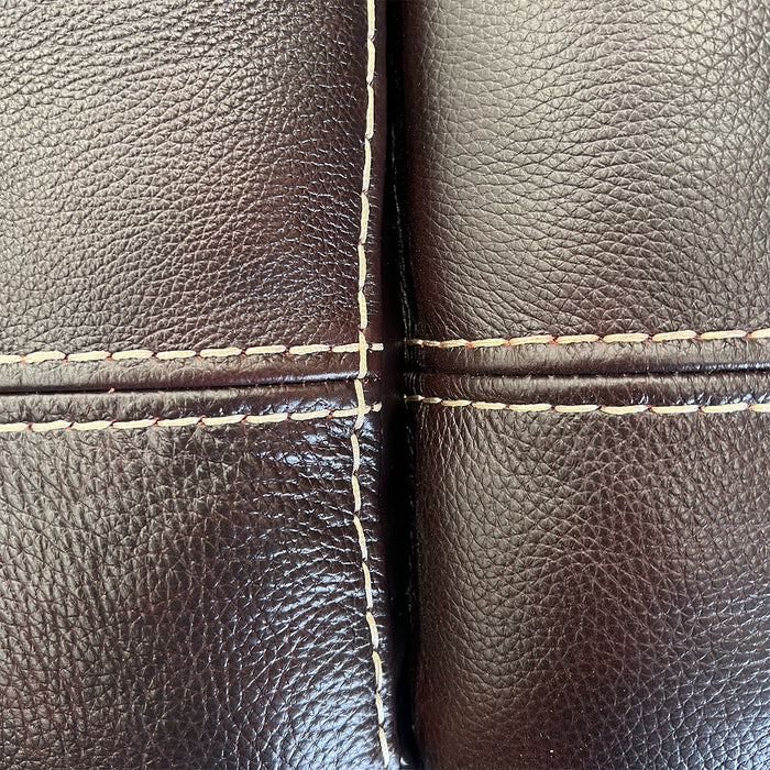 Berger Reclinable Moderno Leather Match Cuero Castle Café