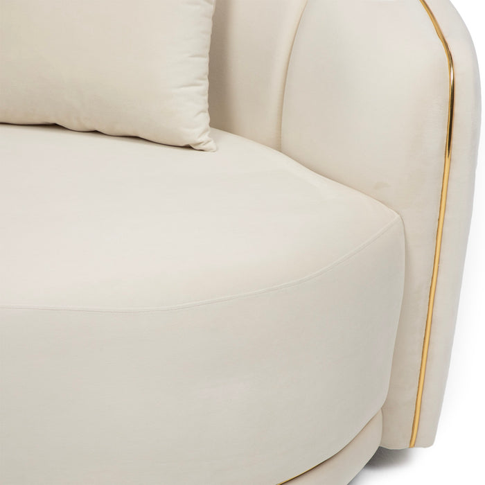 Living Elegante Sofá 3 Cuerpos + 2 Cuerpos Beige Isidora