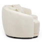 Sofá Moderno Elegante Isidora 3 Cuerpos Beige Curvo