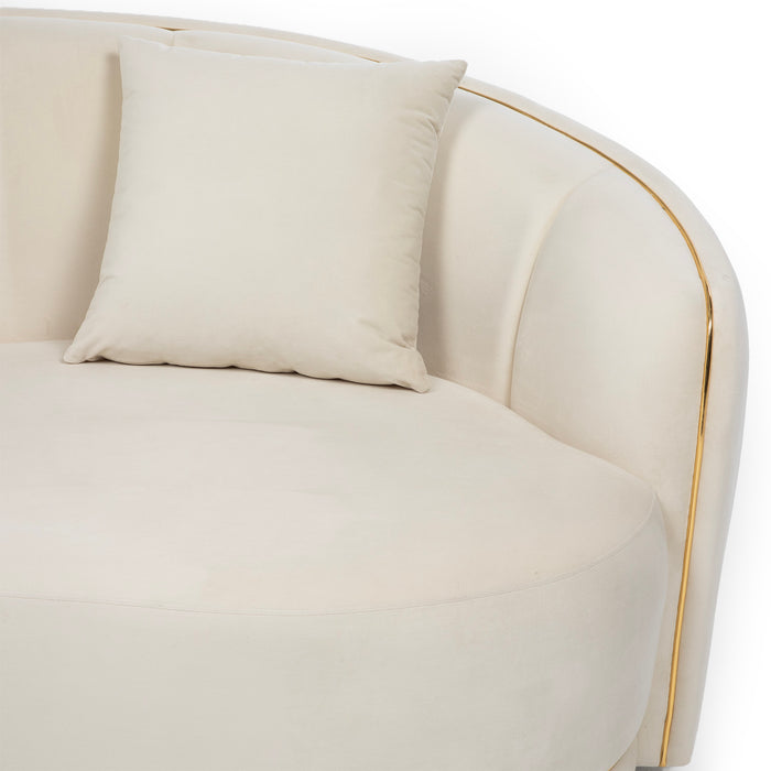 Sofá Moderno Elegante Isidora 3 Cuerpos Beige