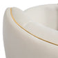 Sofá Moderno Elegante Isidora 3 Cuerpos Beige Curvo