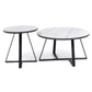 Mesa de Centro Circular Elegante Blanco Granada