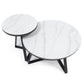 Mesa de Centro Circular Elegante Blanco Granada