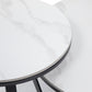 Mesa de Centro Circular Elegante Blanco Granada