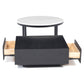 Mesa de Centro Elegante Blanca con Negro Murcia