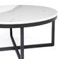 Mesa de Centro Elegante Blanca con Negro Murcia