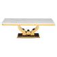 Mesa de Centro Rectangular Moderna Blanca Cartagena