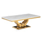 Mesa de Centro Rectangular Moderna Blanca Cartagena