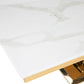 Mesa de Centro Rectangular Moderna Blanca Cartagena