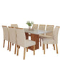 Juego de Comedor Elegante Madera Rectangular 8 Sillas Ariela