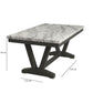 Mesa de Comedor Elegante Rodeus Rectangular
