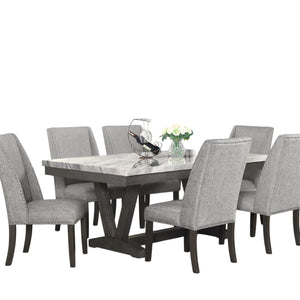 Juego de Comedor 6 Sillas Moderno Rodeus Mármol