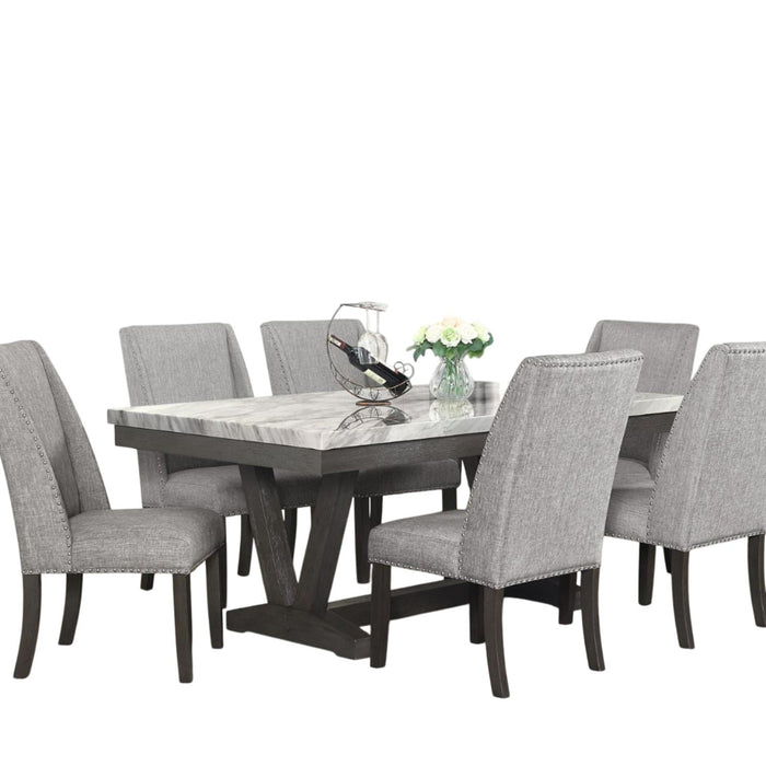 Juego de Comedor 6 Sillas Moderno Rodeus Mármol