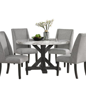 Juego de Comedor Redondo 4 Sillas Moderno Rodeus Mármol
