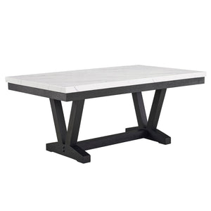 Juego de Comedor 6 Sillas Moderno Rodeus Mármol Blanco