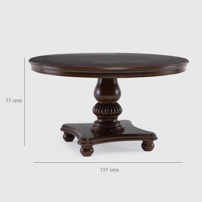 Mesa de Comedor Circular 4 Sillas - Tradicional Delclair
