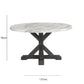 Juego de Comedor Redondo 4 Sillas Moderno Rodeus Mármol