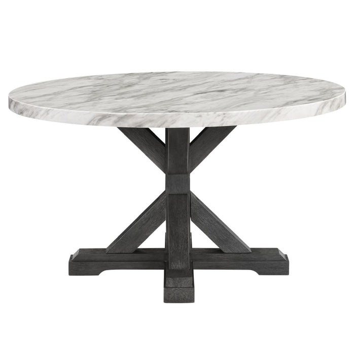 Juego de Comedor Redondo 4 Sillas Moderno Rodeus Mármol