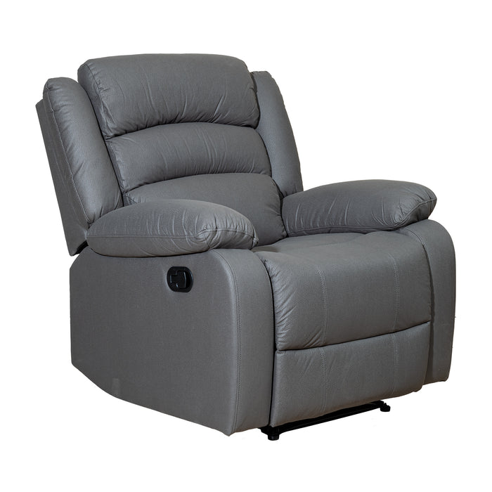 Living Reclinable 1 Sofá 3 Cuerpos + 1 Sofá 2 Cuerpos + 1 Berger Gris New Praga