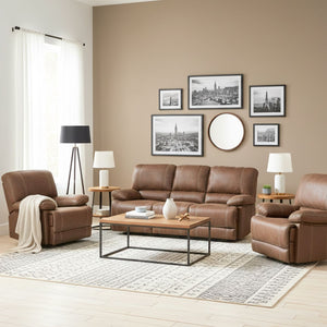 Living Reclinable 3 Cuerpos - Castle 1 Sofá 3 Cuerpos + 2 Bergers