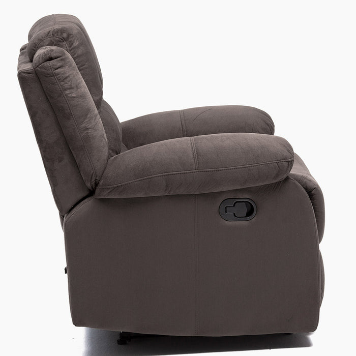 Berger Gris Reclinable 1 Cuerpo - Moderno Martell Terciopelo Elephant