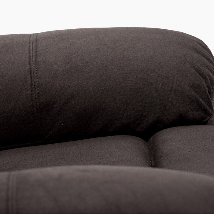 Berger Gris Reclinable 1 Cuerpo - Moderno Martell Terciopelo Elephant
